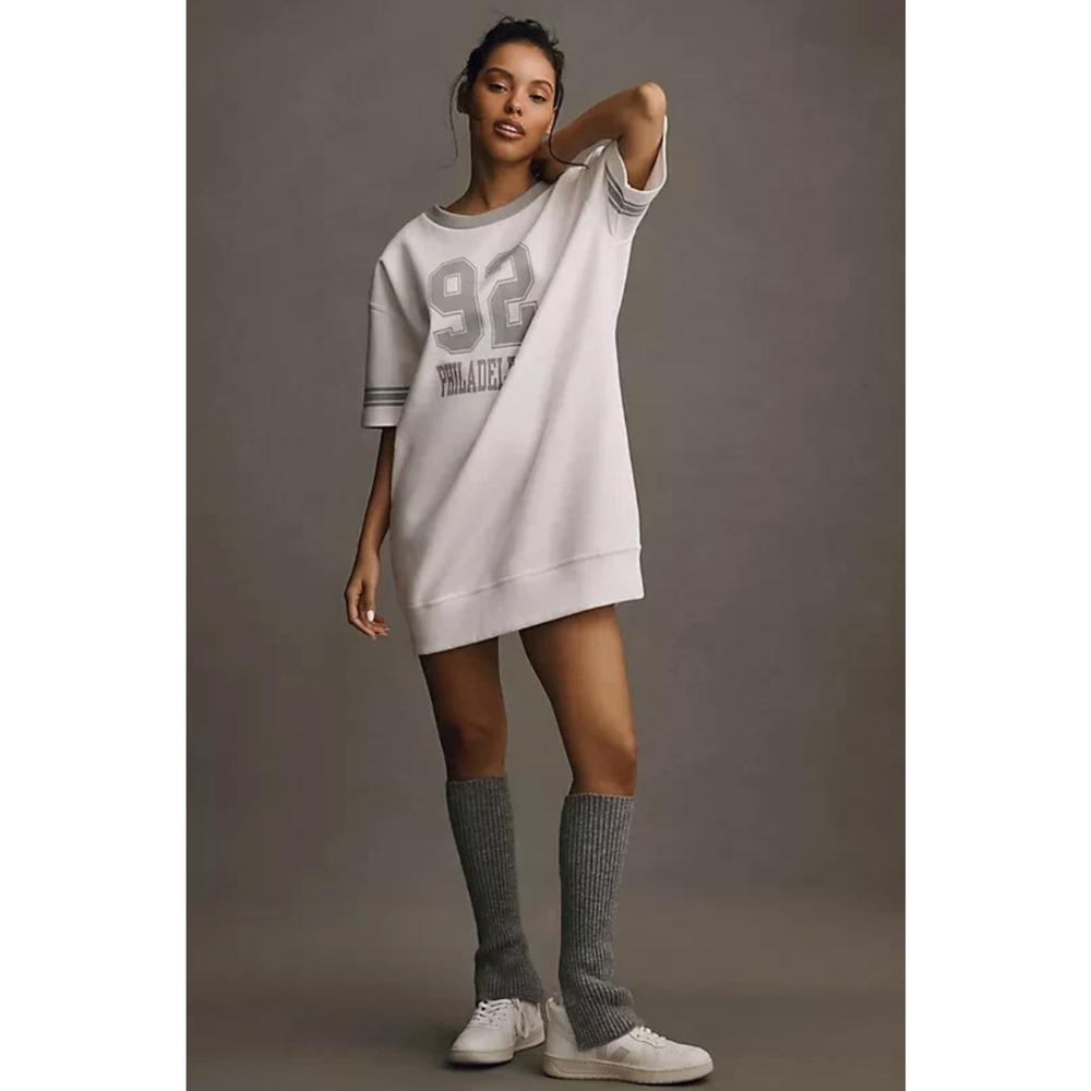 Anthropologie Daily Practice Sporty Tee Dress Medium Mini Philadelphia Lounge